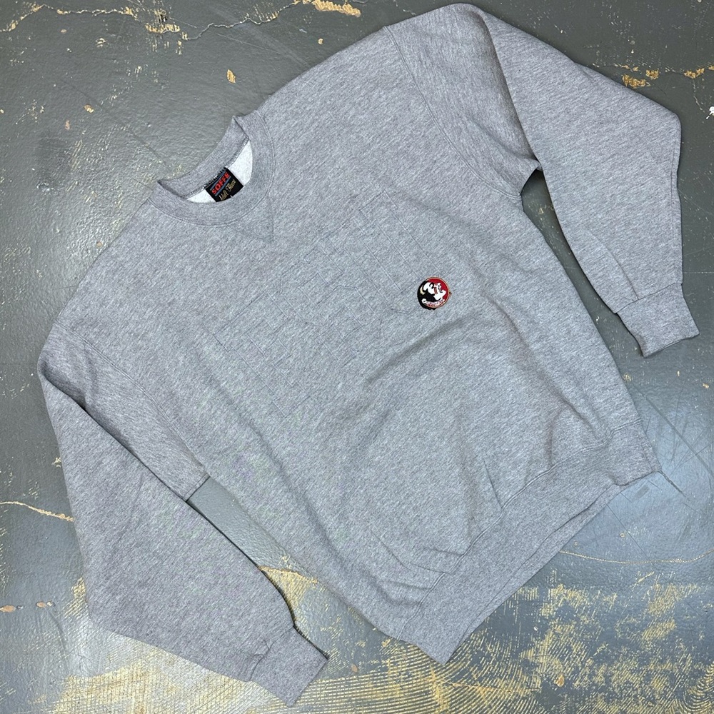 Florida Stats Seminoles Pull Over Crew Neck Sweater NCAA Large Football